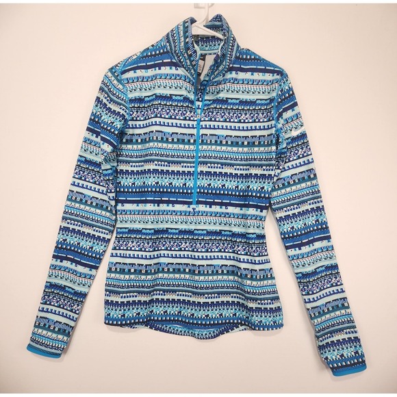 Nike Tops - Nike Pro Dry-Fit Women's Multicolor 3/4 Zip Pullover Size M